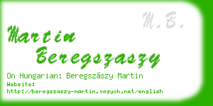 martin beregszaszy business card