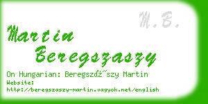 martin beregszaszy business card